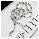 OMIDM Taschenkette Mode Gold/Silber/Waffe Black Bag Strap 6mm Ersatz Geldbörse Kette Umhängetasche Riemen Exquisite Kleine Handtaschen Geldbörsen Griffkette 100/120 cm Taschenk