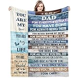 To My Dad Gifts from Daughter Ultraweiche Micro-Fleece-Decke 'You are My Life', Mikrofaser, Vatertagsdecke, luxuriöse Decke für Bettwäsche, Sofa und Reisen, Geschenke für Väter, 127 x 101,6