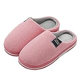 Geilisungren Gästehausschuhe Warm Winter Hausschuhe Herren Und Damen Memory Foam Pantoffeln Plüsch Herbst Weich Bequem Gefüttert Slipper Leicht Rutschfeste Home Indoor Outdoor (Rosa, numeric_40)