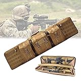 SATSAT Taktische Gewehrtasche, Doppel-Langgewehr-Gewehrtasche Schrotflinten-Airsoft-Tasche, doppellagige Real-Life AK-Gewehrtasche M416-Gewehrtasche, zum Schießen Wargame-Jagd,B-118