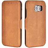 Airkuco Schutzhülle für Samsung Galaxy S6 Leder Hülle Flip Case Handyhülle - B