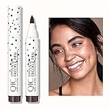 Sommersprossen Stift, Natürlicher lebensechter gefälschter Sommersprossen-Make-up-Stift, Faux Freckles Makeup Pen, langlebiges wasserdichtes neutrales leichtes Sommersprossen Stift (Kaffee)