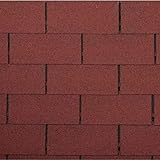 doitBau - Dachpappe - Ziegelrote Dachschindeln - Dachpappe selbstklebend - Bedachung für Garten- & Vogelhaus - Dachplatten 1 Stück - 0,333 x 1 m - B