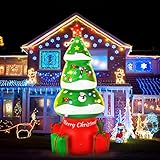 DUUDO Aufblasbarer Weihnachtsbaum, 1,8 m, für den Außenbereich, Weihnachtsbaum-Dekoration, mit integrierten LED-Lichtern, Tragetasche, Geschenktasche für Urlaub, Party, Hof, Garten, Weihnachtsb