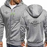 Woakzhe Herren Jacken D-A_F Fleece mit Kapuze Casual Cardigan Zip Hoodie Sportswear (M,A1)