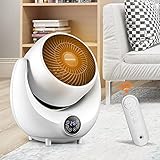 XIN XIN Intelligente Fernbedienungsheizung Für Innenräume Dreistufig Einstellbarer Heizlüfter/Kühllüfter Tragegriff Automatischer Abschaltschutz Zum Ab