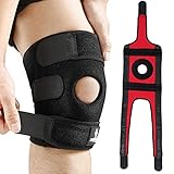 NEENCA Kniestütze mit Patella Gel Pads & Feder Seitenstabilisatoren Verstellbare Klettverschlüsse Kniebandage für Knieschmerz,Meniskusriss,Arthritis,ACL,Gelenkschmerz, Verstauchungen-4 Sizes.ACE-55