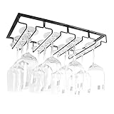 GANADA Gläserhalter Edelstahl Glashalter Weinregale Gläserhalterung mit 4 Reihen für 12 Glas für Bar, Küche, Café
