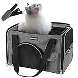 rabbitgoo Transportbox Hund faltbar Hundetasche, Katzentransportbox Weich, Komfort Tragetasche Transporttasche Autobox mit Schultergurt für Haustier G