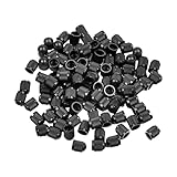 100 stücke Schwarze Kunststoffkappe schlauchlose Reifen Ventil Ventilkappe MTB Staubkappe für SUV Auto Fahrrad Motorrad Truck