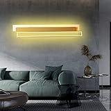 ZHFF Dimmbare LED Wandleuchten Innen Lange Rechteck Metall Deckenleuchte Wandfluter Beleuchtung Nordic Moderne Wandleuchte Lampe Dekoration Wohnzimmer Schlafzimmer Flur Korridor Dek