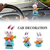 Werstand Stück Solarbetriebene Tanzen Tier Puppe Schaukel Animierte Bobble Dancer Spielzeug Geschenkekaninchen Schöne Auto Dekor Schaukel Solarbetriebene Tanzen Spielzeug Für Auto Pretty G