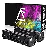 2 Alphafax Toner kompatibel mit HP CF210X Laserjet Pro200 M251n M276 N NW Series - Schwarz je 2.400 S