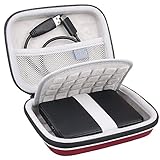 Lacdo Externe Festplattentasche Schutz Hülle für Seagate Game Drive PS4, Seagate Expansion, Seagate Portable Drive, WD Elements My Passport 2,5' HDD 1TB 2TB 3TB 4TB 5TB Stoßfest Tragbar Case, R