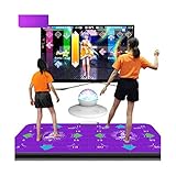 RKRXDH HD-Tanz-Konsole Doppelmenschentanzdecke Pads Computer-TV Abnehmen Tänzer-Decken-Matte Pad mit Zwei Griffe Wireless Tanzmatte (Color : Purple)