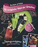 Die magische Welt der Drachen - Traumhafte Kratzbilder zum Entspannen: 12 Scratch-Motive mit fantastischen Farbeffekten inkl. Bambus-Stick