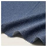 stretch stoff Reiner Baumwoll-Denim, Sand Gewaschen, Indigo-Dunkelblau Mit Mittlerem Und Dünnem Schnitt, Herstellung Von Kleidung, Hosen, Hemden, Röcken, DIY-Kleidungsde(Size:1.5M*4M,Color:Dunkelblau)