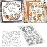 ECMQS Eichhörnchen 1 Satz DIY Stanzschablonen Und Stempel Scrapbooking Stanzmaschine Schablonen Stanzformen Für DIY Scrapbooking Fotoalbum Dek