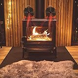 MARIJEE Kaminventilator, Ofenventilator Lüfter Ohne Strom Ofenventilator mit 4 Flügeln Hitze Powered Ofen Fan für Holzofen, Kamin, Holzofen Werk