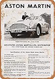 NOT Aston Martin Car Wand Dekoration Retro Metallplakat Zinn Zeichen gemalt Kunst Dekoration Plaque Warnung Cafe Garage Party Sp