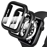 Deilin 2 Stück Hard Hülle mit Glas Displayschutz, Kompatibel mit Apple Watch Series 1/ Serie 2/ Series 3 42mm, Ultradünne, Blasenfreie, PC All-Around Schutzhülle für iWatch 1/2/3 42