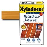 Xyladecor® Holzschutz-Lasur 2 in 1 Palisander 4 l - Wetterschutz | farbbeständig | Dünnschicht-L