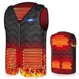 X99 Beheizte Weste Beheizte Jacket USB Einstellbare Temperatur Elektrische Beheizte,Größenverstellbar Beheizbare Weste für Herren und Damen, Heated elektrisch Vest Jacke für Motorrad Outdoor Jagd（S）