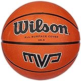 Wilson Unisex-Adult MVP BSKT Basketball, Orange, 7