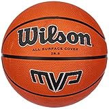 Wilson Unisex-Adult MVP BSKT Basketball, Orange, 7