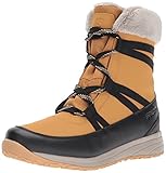 Salomon Heika Leather CS Waterproof Damen Outdoor Schnee Stiefel , Mehrfarbig (Camel Gold/bk/Vintage Ka), 38 2/3 EU
