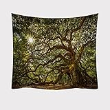NHhuai Wandteppich Wandbehang Wandtuch Tapisserie Wand Kunst für Wohnzimmer Schlafzimmer Dekor Hängende Stoff-Landschaftswald-Druckdeck