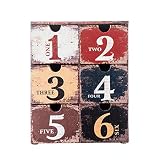 Rebecca SRL Mini-Kommode 6 Schubladen Schmuckkasten Kunststoff braun rustikal Make Up Organisation Schlafzimmer (Code RE4772)