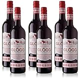 6 Flaschen Snöflingor Glögg Vinglögg Rotwein, Winterspezialität (6x0,75 l)