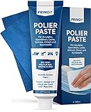 Prinox® 150ml Polierpaste inkl. Profi Poliertuch I Politur für Acrylglas, Epoxidharz, Lacke, Gelcoat gfk, Chrom & Kunststoffe I Entfernt Mattierungen & Mik