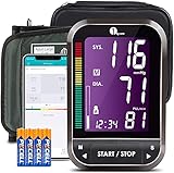 1byone Blutdruckmessgerät Bluetooth, Blutdruckmessgerät Oberarm Bluetooth Wireless Digital, Blutdruckmessgerät mit App, Blutdruckmessgerät große Manschette, Export Daten als Ex
