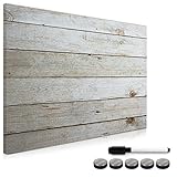 Navaris Magnettafel Magnetpinnwand Memoboard zum Beschriften - 70 x 50cm Notiztafel div. Designs - Tafel abwaschbar mit Magneten S