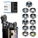 11-in-1 Universal-Handy-Kamera-Objektiv-Set zum Anklippen, 205° Fischaugen-Objektiv, 140° Super-Weitwinkel, 15-faches Makro-Star, CPL ND32, Kaleidoskop, Samsung, Huawei und die meisten Smartp