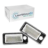 LIGHTWORLD24 LED Kennzeichenbeleuchtung Wasserdicht energiesparend,18 SMD LED Nummernschildbeleuchtung mit Canbus, Kennzeichenbeleuchtung für Au-di A3/S3 8P A3 A4/S4 A5 8F A6/C6 A8/S8 Q7 RS4 RS6