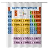 getDigital Periodensystem Duschvorhang aus beliebter Nerd WG – Anti-Schimmel Badewannen-Vorhang aus Polyester – Perfektes Geschenk für Serien-Fans, 180 x 200