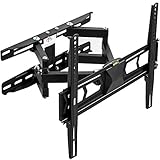 TecTake 401801 TV Wandhalterung, neigbar schwenkbar, VESA 150x150 bis 400x400, für 82-140cm (32 - 55'), bis 60kg, schw