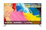 Andrino AN65QLED1X 65 Zoll QLED 164 cm 4K UHD Fernseher Smart TV Frameless Tuner T2/S2/C Android TV, Google Assistant, Google Play Store, Prime Video, Netflix Chromecast Wi-Fi Bluetooth HDR10 HLG 65’’