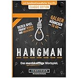 DENKRIESEN - Hangman - Classic Edition - Galgenmännchen to GO | Spielblock | Partyspiel | Reisespiel | Wichtelgeschenk | Geschenkidee | Rätselblock - Spiel ab 2