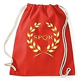 Styletex23 SPQR Rom Wappen Turnbeutel Sportbeutel,