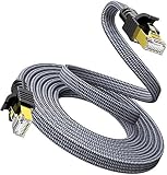 Snowkids Ethernet-Kabel, 2 m, Cat.7, flaches Ethernet-Kabel, High-Speed-Patch-Netzwerkkabel, geflochtenes Kabel für LAN, kompatibel mit PC, Spielkonsole, Modem, Router, Smart TV, Patchp