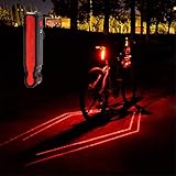 OSHINEW LED Fahrrad Rücklicht, 6 Beleuchtungsmethoden, IPX5 Wasserdicht Rückleuchte mit USB 220 Grad Weitwinkelsicht Fahrradrücklicht für Radfahren, Camping, Wanderung