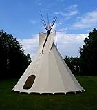 komplettes Ø 5m Tipi Indianerzelt Wigwam Indianer Zelt Sioux, Yakari Style Indianertip