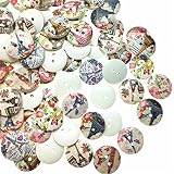 SNHAGHUS Knöpfe 20/5. 0pcs. Gemischter Rundturm aus Holz for Kleidung Handwerk Nähen dekorative Handarbeit Scrapbooking DIY. Zubehör (Size : 50pcs)