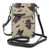 Fashion Sling Bag für Unisex Faltbare Anti-Diebstahl Wasserabweisend Schwarz Schafe Crossbody Umhängetasche für Reisen, Blaues Vogelmuster für Einzelbett, Einheitsgröße,