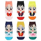 Sneaker Socken Set mit 6 Paar Sneakersocken für Sailor Moon F