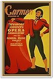 FZSMXH Leinwand Bedrucken 50x70cm Kein Rahmen Carmen Cuyahoga County Opera Retro Dekoratives Wohnzimmer S